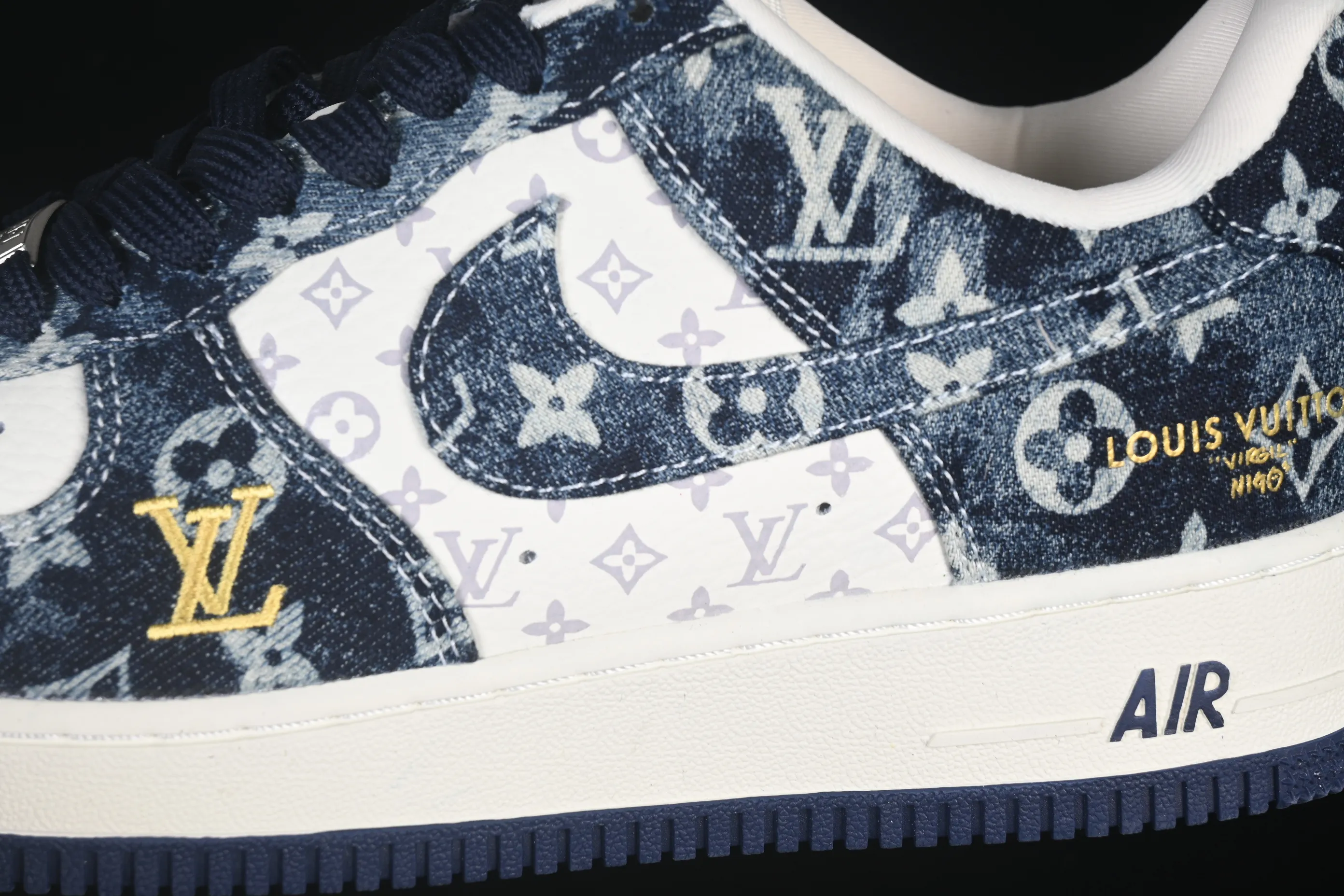 All categories Nk Air Force 1 Air Force series Nk Air Force 1 Low Air Force low-top Nike Air Force 1'07 Low LV joint white ink blue Air Force 1 low-top casual sneakers YF9511-820